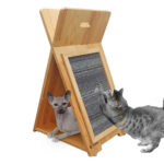 Cat House Funny Teepee Tent for Small Cats and Dogs Durable Wood Pet House for Indoor Pets Cat