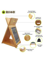 Cat House Funny Teepee Tent for Small Cats and Dogs Durable Wood Pet House for Indoor Pets Cat - Image 4