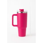 1200ML Tumbler with Lid and Straw | Stainless Steel Water Tumbler Sipper Insulated Hot and Cold with Handle Leak Proof Cup Coffee Mug Cupholder for Gym Office Travelling (Hot Pink)
