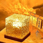 3D Ocean Wave Projector Lamp | Crystal Table Lamp with Multicolor Night Lamp